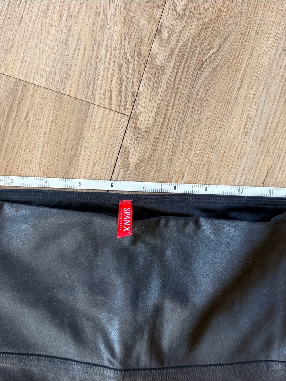 SPANX Faux Leather Leggings High Rise Black L/Petite - Picture 5 of 8